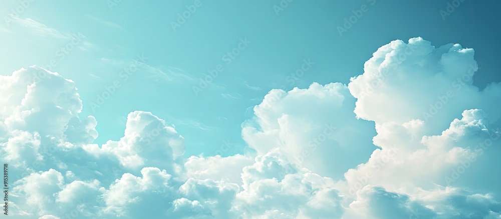 Canvas Prints light blue sky featuring white clouds suitable for a background or texture copy space
