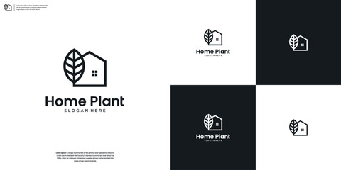 home nature logo design template