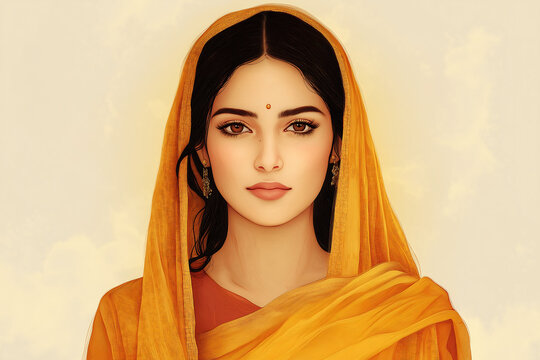 illustration of saint  Meera Bai


