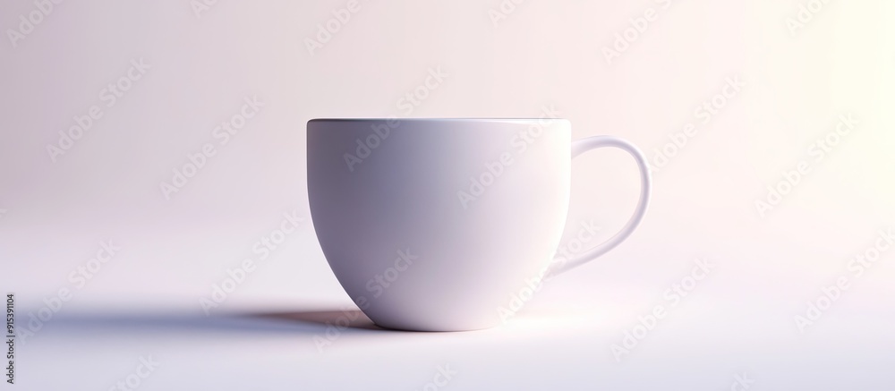 Poster white coffee cup isolated on a white background. with copy space image. place for adding text or des