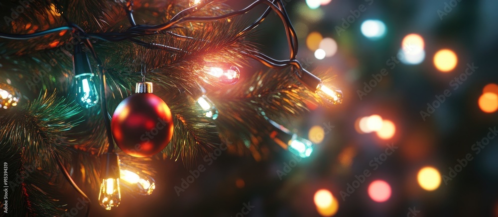 Poster Holiday lights. with copy space image. Place for adding text or design