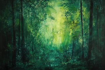 Deep green forest abstraction 