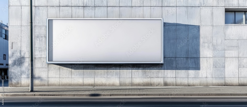 Aufkleber Large empty billboard on a street wall banners with space to insert your own text. with copy space image. Place for adding text or design
