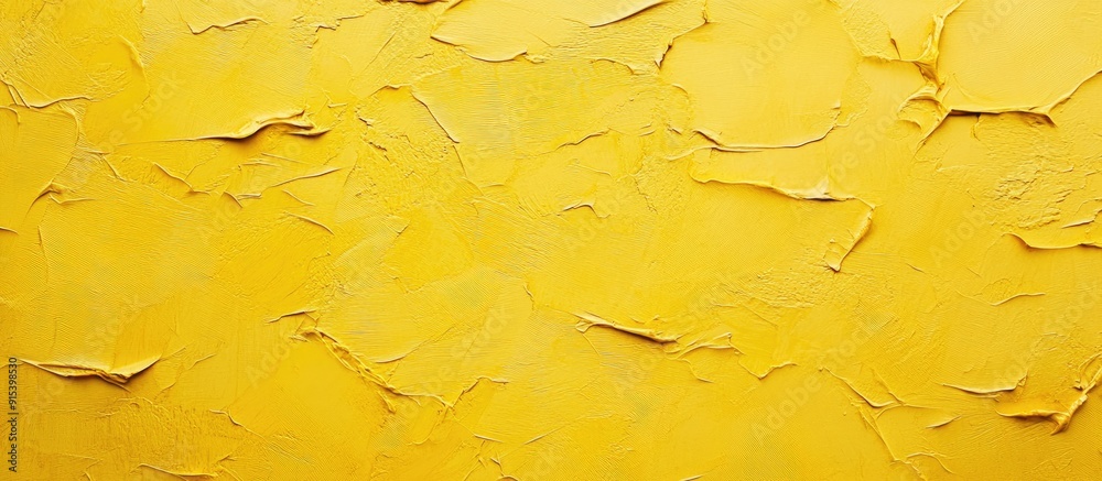 Leinwandbilder yellow abstract wall background featuring textures in various shades of lemon yellow. with copy spac