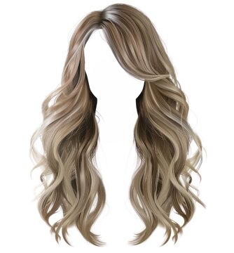 recommend clip art: Wavy blonde hair extension