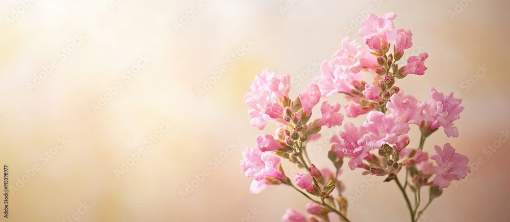 Fototapete flower pink crape myrtle lagerstroemia speciosa also known as jarul in a vintage style includes copy