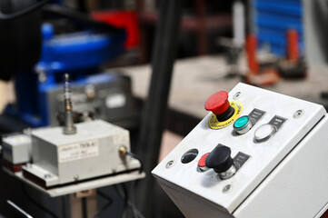 Emergency button on factories' production lines and machines