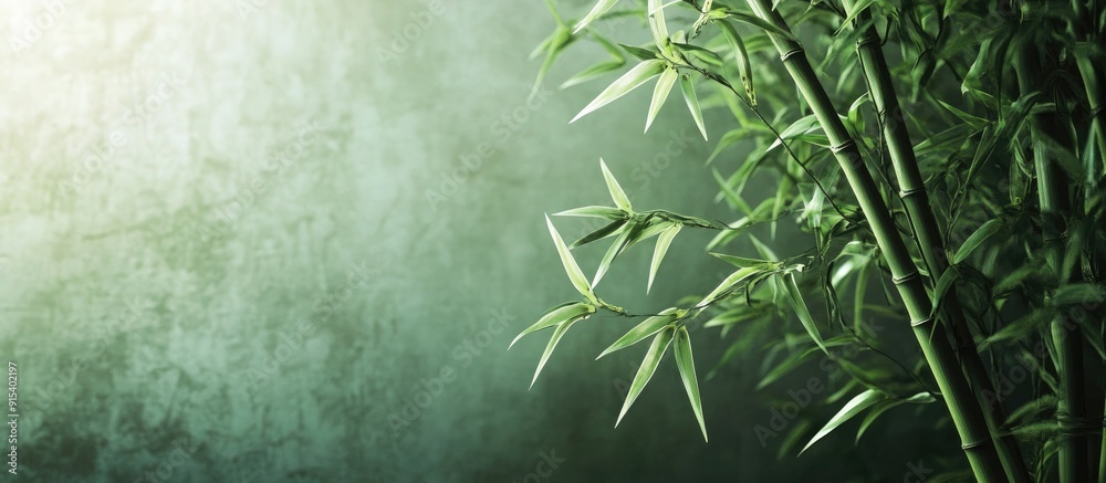 Aufkleber bamboo tree and the allure of nature. with copy space image. place for adding text or design