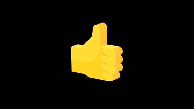 hand with thumb up 3d icon isolated. Ok sign