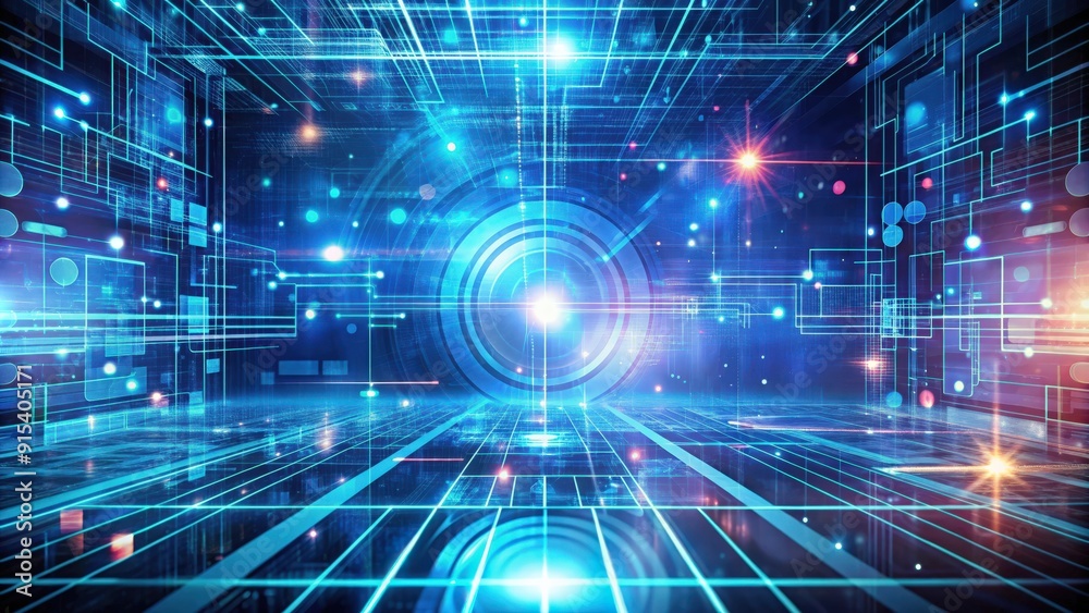 Leinwandbilder Futuristic technology background with abstract digital patterns, innovation, future, technology, abstract, digital, patterns