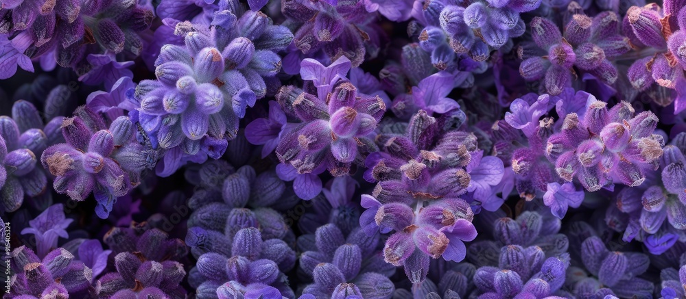 Aufkleber close up of english lavender flowers. with copy space image. place for adding text or design