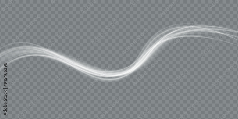 Aufkleber Magic spiral with sparkles.White light effect.Glitter particles with lines.Swirl effect.Texture of cold winter wind. Holiday vector snowstorm. Christmas cold snowstorm effect.Light effect.
