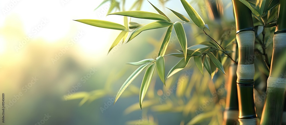 Aufkleber bamboo tree and the allure of nature. with copy space image. place for adding text or design