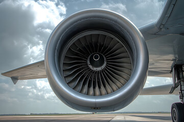 Jet engine on a wing