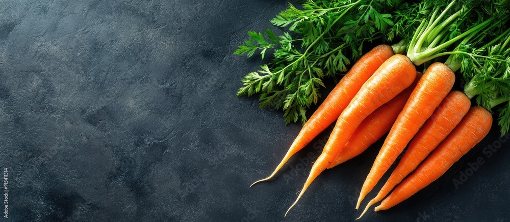 Leinwandbilder heap of young raw organic carrots isolated. with copy space image. place for adding text or design