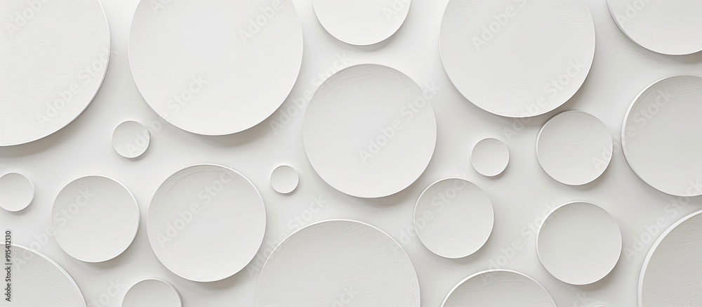 Leinwandbilder abstract white background featuring circles. with copy space image. place for adding text or design
