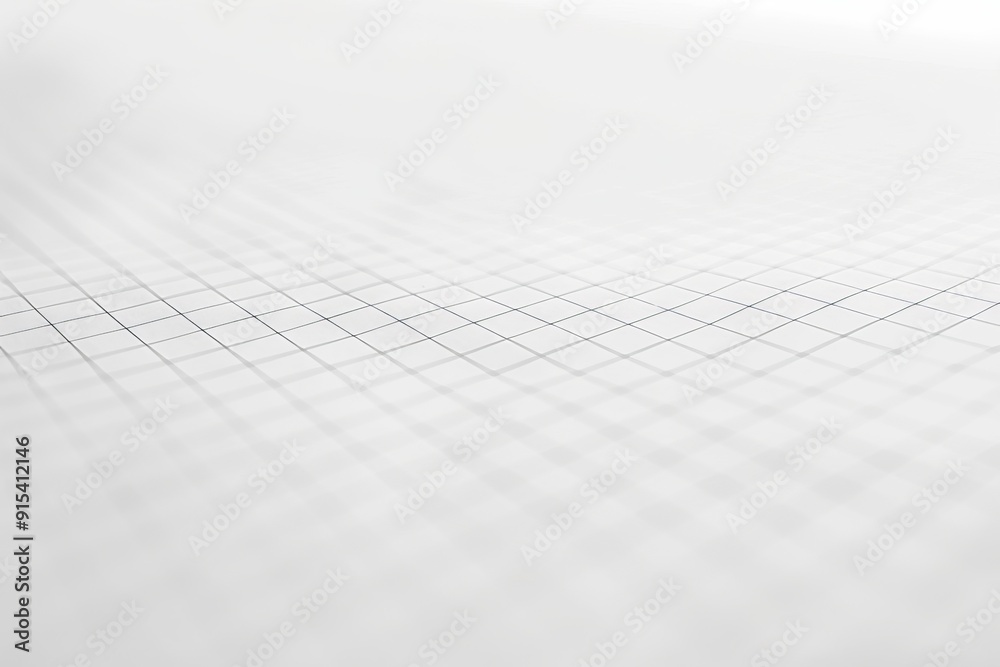 Wall mural delicate, faint grid pattern on a light white background for a minimalistic tech look
