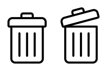 trash can icon vector. symbol, sign	
