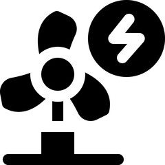 wind power icon. vector glyph icon for your website, mobile, presentation, and logo design.