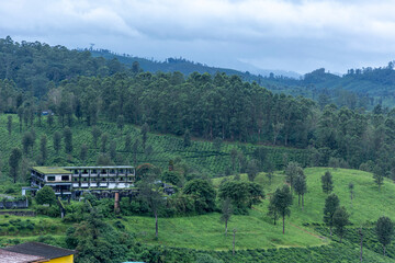 mountain landscape with lake