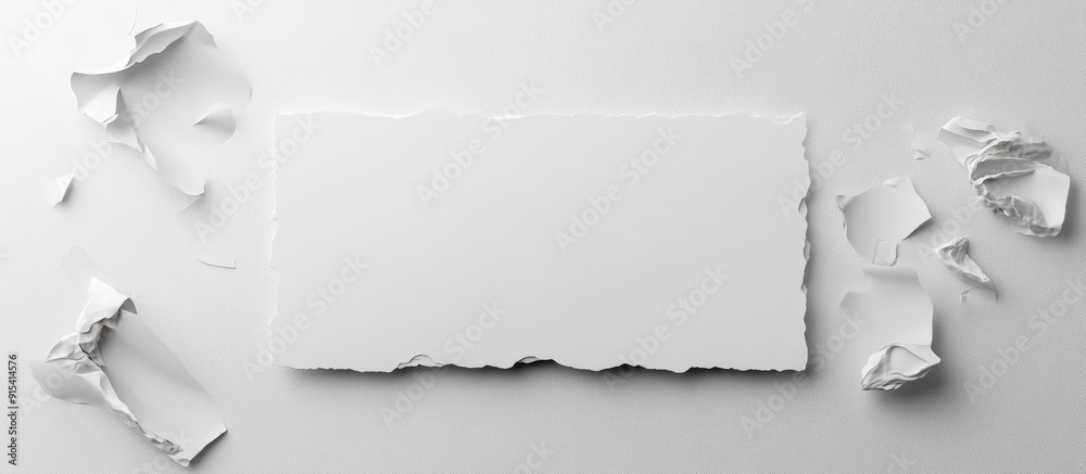 Poster white paper with a clipping path. with copy space image. Place for adding text or design