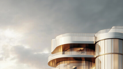 Future oriented minimalist metal architecture
