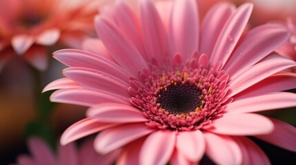 Pink Gerbera Daisy Close-Up