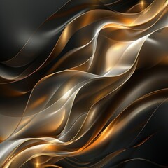 Shiny gold abstract design that looks like it's melting or flowing.