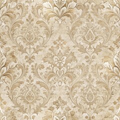 grunge floral vintage wallpaper in seamless pattern