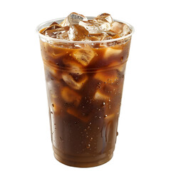 Iced Coffee, in beautiful container, popular beverage, photograph