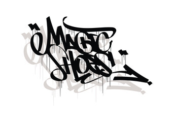 MAGIC SHOES word graffiti tag style