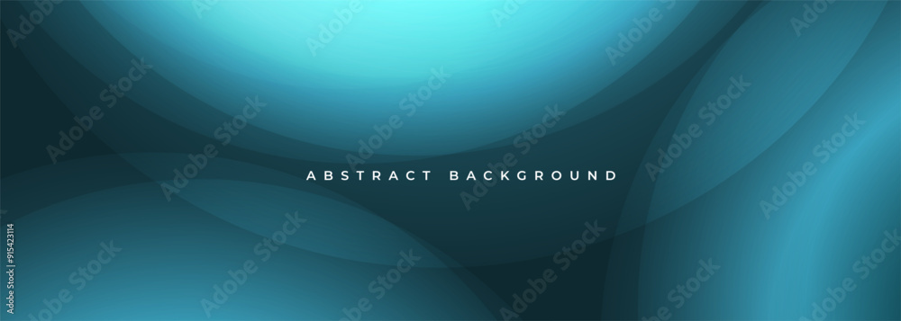 Poster blue modern abstract wide banner with geometric shapes. dark blue abstract background with circles. 