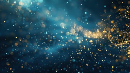 Obraz premium Abstract Blue and Gold Lightscape