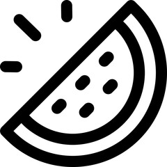 watermelon icon. vector line icon for your website, mobile, presentation, and logo design.