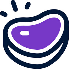 steak icon. vector dual tone icon for your website, mobile, presentation, and logo design.