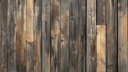 Rustic 3D wooden texture background with weathered planks and grain details, natural and earthy design