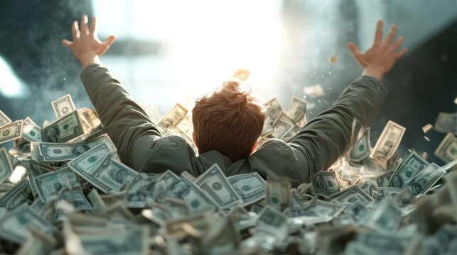 The young man has debt problems.