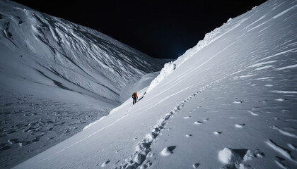 Snowfield Mysteries in Snowy Winter: The Trailblazer's Sojourn Engulfed in Landslide