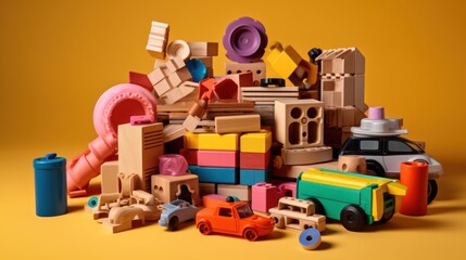 A Colorful World of Wooden Toys