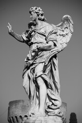 Statue on Ponte Sant'Angelo in Rome, Italy