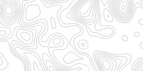 Topographic map background geographic line map with seamless ornament design. The black on white contours vector topography stylized height of the lines map.