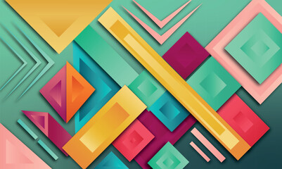 Background with geometric shapes