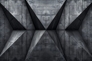 Abstract Geometric Concrete Wall