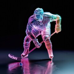 Abstract Hockey Player.