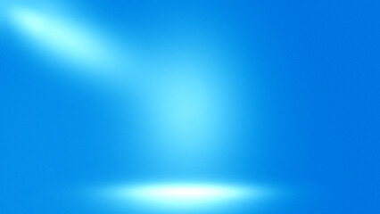 studio displays blank background in blue color with glow light