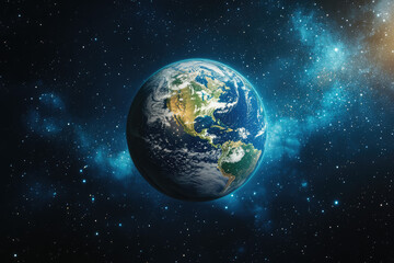 Fototapeta premium The Majestic Earth Amidst the Vast Cosmos