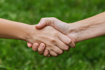Two People Shaking Hands, Symbolizing Trust and Partnership