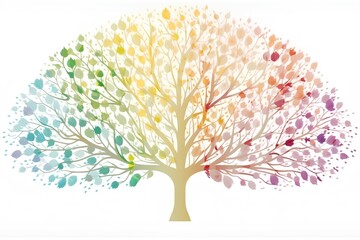 Naklejka premium tree with leaves made by midjourney