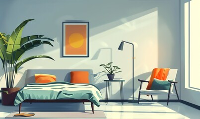 House modern and elegant interior decoration design comfortable space with aesthetic Generate AI