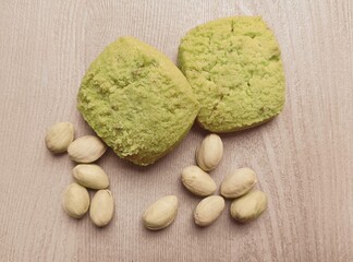 Pistachios biscuits with pistachios 
